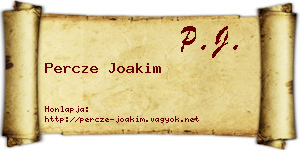 Percze Joakim névjegykártya